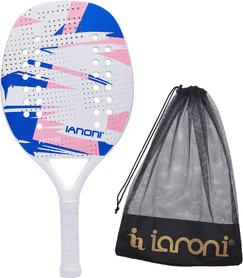 WLSRW Beach Tennis Paddle Beach Tennis Racket Carbon Fiber with EVA Memory Foam Core Tennis Paddles - Image 1